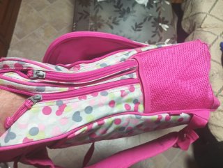 Mochila escolar con lunares