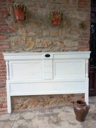 Cabecero cama 150 cm blanco antiguo