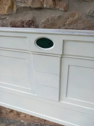 Cabecero cama 150 cm blanco antiguo