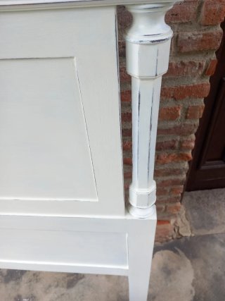 Cabecero cama 150 cm blanco antiguo