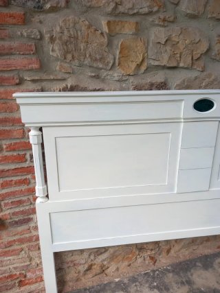 Cabecero cama 150 cm blanco antiguo