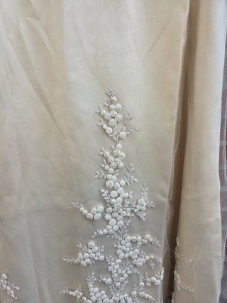 Vestido Novia Vintage Alta Costura Beige