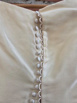 Vestido Novia Vintage Alta Costura Beige
