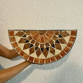 Mesita de pared para exterior (cerámica y acero)