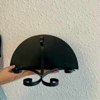 Mesita de pared para exterior (cerámica y acero)