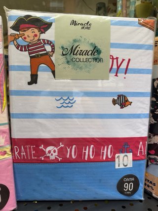 sábanas infantil de 3 piezas piratas y fantasy