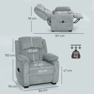 Sillón reclinable eléctrico con mando