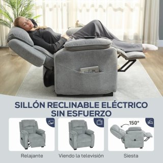 Sillón reclinable eléctrico con mando