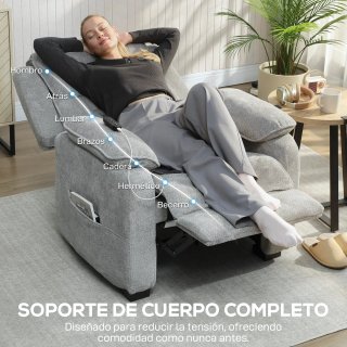 Sillón reclinable eléctrico con mando