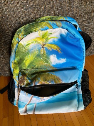 Zaino bambini fantasia mare palme #350-18