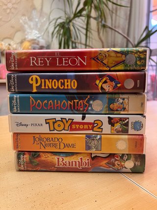 Lote 6 Películas Disney Clásicos VHS