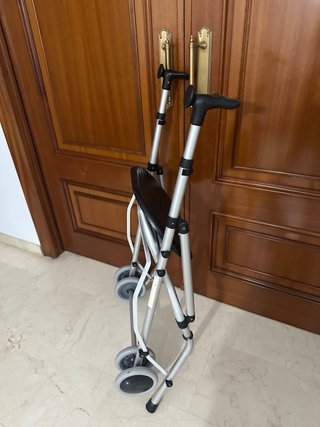 Andador Plegable con Asiento y Ruedas
