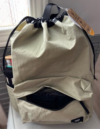 Mochila Vans Old Skool Cordura Beige/Negra.NUEVA