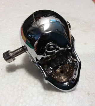 Calavera Bronce Cromada