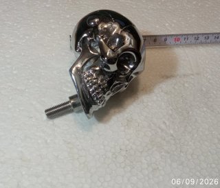 Calavera Bronce Cromada
