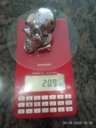 Calavera Bronce Cromada