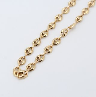 Cadena de oro de 18k. Peso: 17.39 gr.