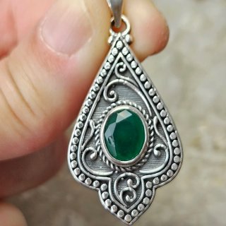 Colgante Plata 925 con Esmeralda
