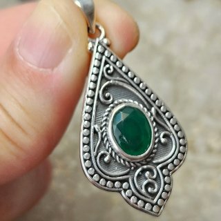 Colgante Plata 925 con Esmeralda