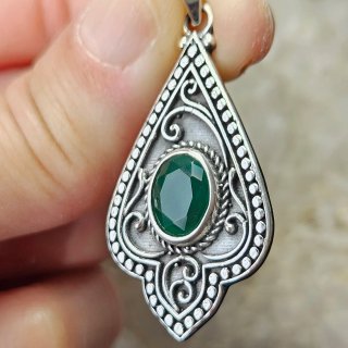 Colgante Plata 925 con Esmeralda