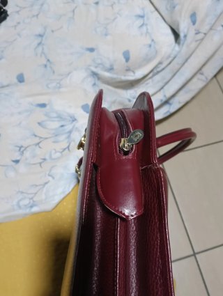 Borsa lavoro vintage Cartier rossa mai utilizata