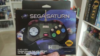 Mando SEGA Saturn USB Retro-Bit gris NUEVO