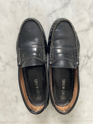 Mocasines Castellanos Niños Talla 38 Negros