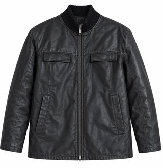 Chaqueta Cuero Unisex Vintage Negra