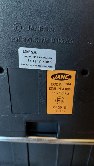 SILLA DE AUTO JANE INDY PLUS (ISOFIX)