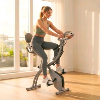 Bicicleta estática plegable 3 en 1 monitor LCD
