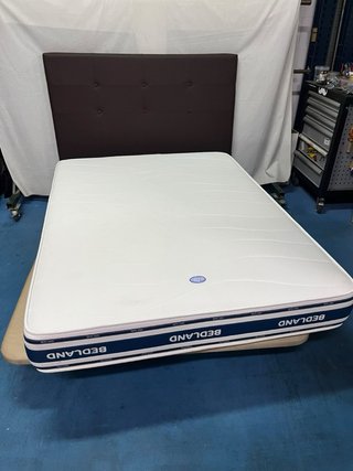 Base tapizada y colchón BEDLAND 135x180