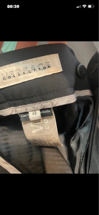 Pantaloni eleganti Versace uomo neri