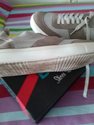 Zapatillas deportivas hombre beige/gris