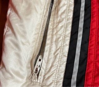 Chaqueta de esquí vintage roja y blanca sportalm