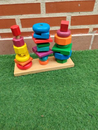 Juego construcción madera niños