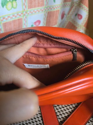 bolso cartera naranja
