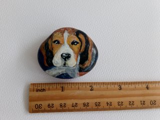 Hand-painted Beagle Stone Art