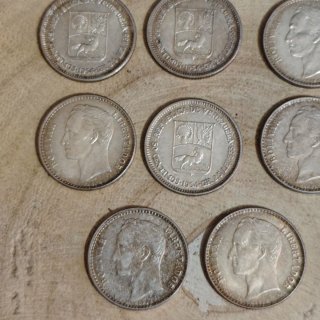 Lote 11 Monedas Plata Venezuela