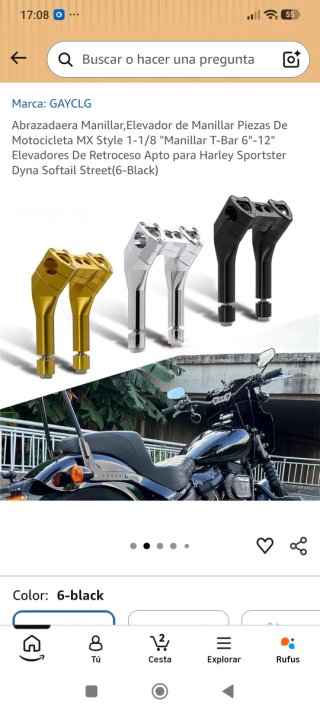 Elevadores Manillar Harley Sportster Dyna, ÚLTIMA