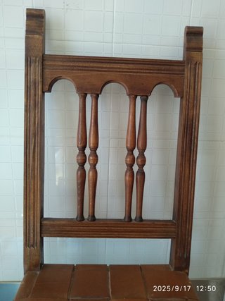 6 Sillas Castellanas Madera y Cuero