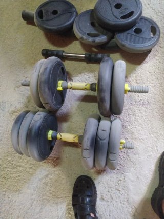 Juego de Mancuernas y Discos