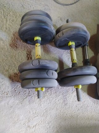 Juego de Mancuernas y Discos