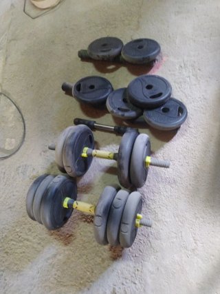 Juego de Mancuernas y Discos