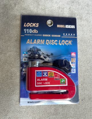 Candado disco freno con alarma 110db NUEVO