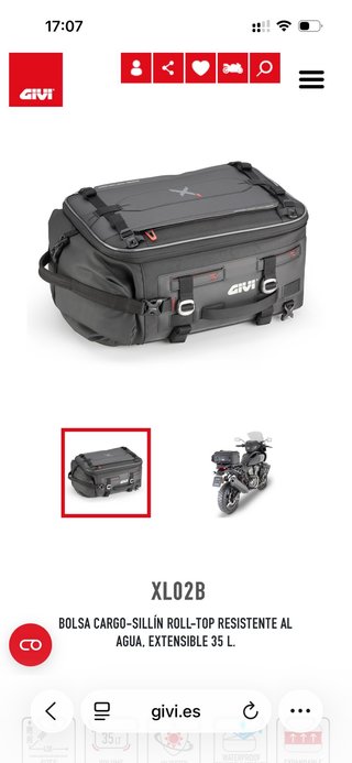 Mochila Givi XLO2B Negra/Roja