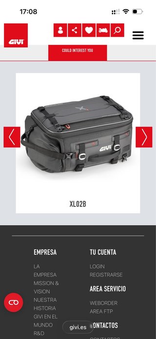 Mochila Givi XLO2B Negra/Roja