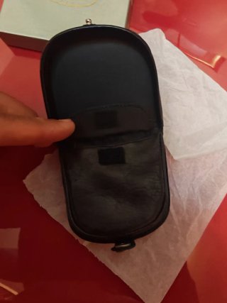 Portamonete in pelle nero