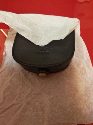 Portamonete in pelle nero
