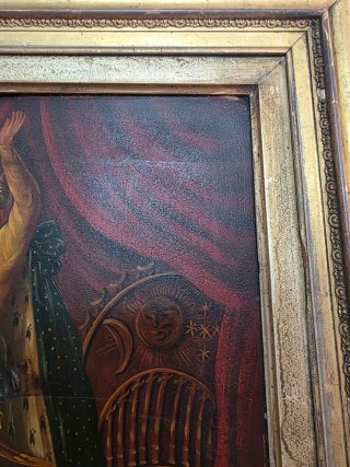 Óleo cobre S. XVIII José y sus hermanos