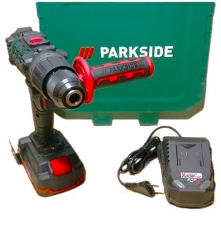Taladro percutor PARKSIDE 20v +Batería 2A+Cargador